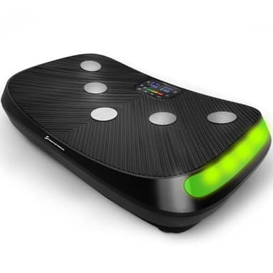 Sportstech 4D Vibrationsplatte für Zuhause, VP400 und sVibe, Deutsche Qualitätsmarke, Smart LED, Trainingsbänder und Ropes (VP400 schwarz)