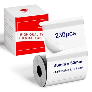 Phomemo M110 M120 M200 M220 M221 Transparent Etiketten, Rechteckige Thermische Etiketten-Thermodrucker für Preis, Name, Adresse, Logo, Barcode, 40mm*30mm, 230, in Blau Gedruckt