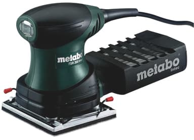 metabo Sander FSR 200 Intec - 200 W, 114 x 102 mm Schleifplatte, Schwingzahl 26000/min - Staubauffangkassette, Softgrip, langlebig und handlich - Ideal für präzises Schleifen - Inkl. Kunststoffkoffer