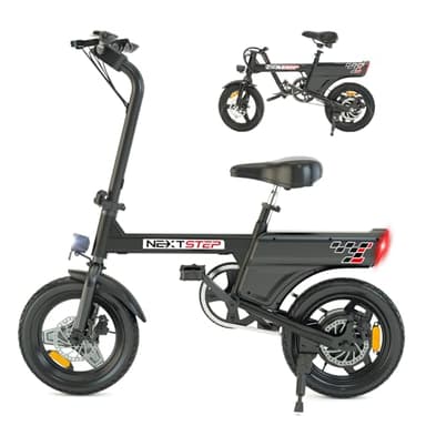 RAOO MIN E Bike, e Bike Herren und Damen Fahrrad tragbar City-Pendler, Elektrofahrrad Max. 25 km/h, 250W Motor, 30-45km Reichweite, 3 Fahrmodi, Scheibenbremsen, LCD-Display. (schwarz)