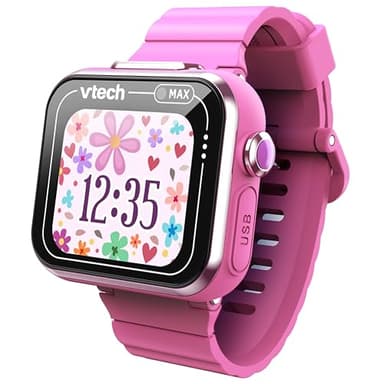 Vtech KidiZoom Smart Watch MAX Pink I Kinder-Smartwatch mit Duokamera I Touchscreen I 1,69 Zoll I Spiele, Apps, Musik I mit Elternkontrolle I spritzwasserfest I Für Kinder von 5–12 Jahre