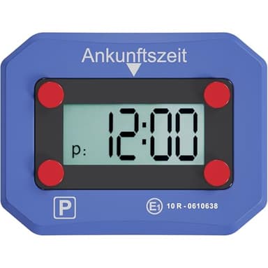 Wiltec elektronische Parkscheibe, digitale Parkuhr mit KBA-Zulassung, Parkscheibe automatisch mit Nachtmodus & SOS-Signal für Auto