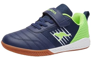 KangaROOS K5-super Court Ev, Sneaker Unisex Kinder, Dark Navy Lime 4054, 33 EU