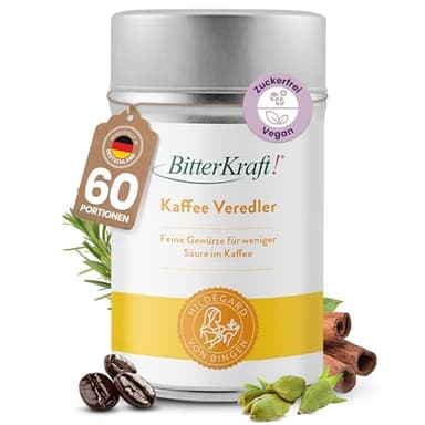 BitterKraft! Kaffee-Veredler 30 g – Zuckerfreies Kaffee-Gewürz nach Hildegard von Bingen – vegan & aromatisch – 100% Natur – Made in Germany