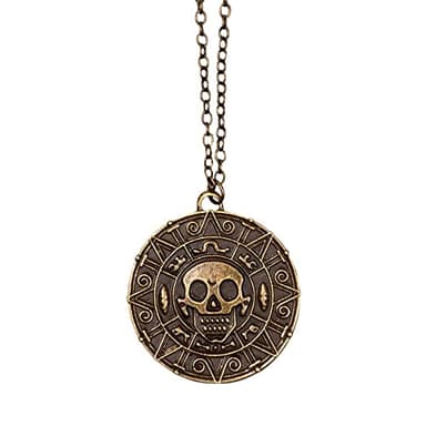 Boland 74126 - Halskette Pirat, Modeschmuck mit Anhänger, für Erwachsene, Piratenamulett, Totenkopf, Seeräuber, Freibeuter, Karneval, Fasching, Fastnacht, Halloween, Mottoparty