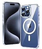 FNTCASE für iPhone 15-Pro Klar Hülle: Handyhülle Magnetische Militär Fallschutz Anti Vergilbung Handyhülle - Robuste langlebige stoßfeste Schutzhülle 6,1 Zoll (Klar)