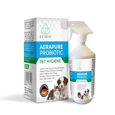 Stimio Probiotischer Flecken- & Geruchsentferner. Extrem starker Enzymreiniger gegen Katzenurin Hundeurin Geruch. Effektive Mikroorganismen neutralisieren Duftmarken, KOT & Gerüche nachhaltig XL-Pack