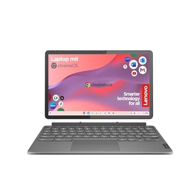 Lenovo Chromebook IdeaPad Duet 3 2-in-1 Tablet | 10,9" 2K Touch Display | Qualcomm Snapdragon 7c Gen 2 | 4GB RAM | 64GB SSD | Qualcomm Adreno Grafik | ChromeOS | QWERTZ | grau