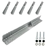 HOQ 6 x Sicherheits-Winkelanker 45x45x500mm Bodenanker Schaukelanker Spielturm Erdanker für Spieltürme, Schaukeln, etc.