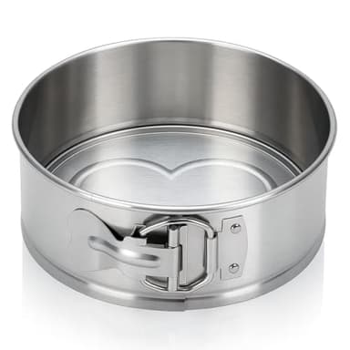 immer Backform Edelstahl Kuchenform Springform Mini, unbeschichtet PFAS-frei aus 18/8-Edelstahl Spülmaschinenfest (18 cm)