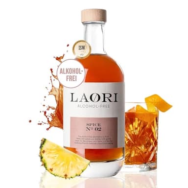 Laori Spice No 2 Alkoholfreie Alternative zu Rum, Vegan und Zuckerfrei, mit 2 Leckeren Rezepten