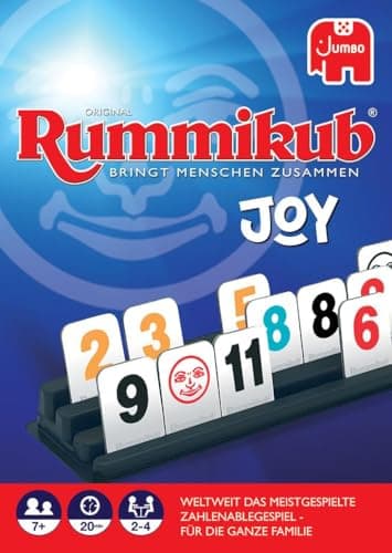 Jumbo Rummikub Joy - Kompakte Reiseedition, 2-4 Spieler, ab 7 Jahren