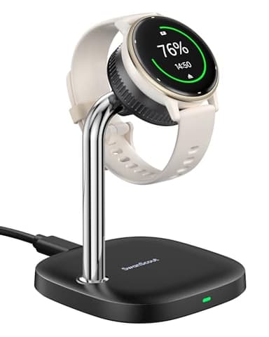 SwanScout Watch Ladestation für Garmin Watch Forerunner 55/165/255, Vivoactive 6/5, Instinct 3/2, Fenix, Tactix, Approach, Quatix und weiteren Modellen, SwanScout 505GM (Schwarz)