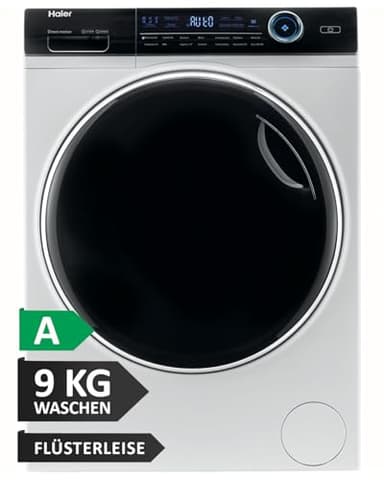 Haier I-PRO SERIE 7 HW90-B14979 I Frontlader Waschmaschine 9kg I Washing Machine mit A-Effizienz, 1.400 U/Min. & leisem Direktantrieb I Inkl. Dampffunktion, Selbstreinigungssystem & Refresh-Programm