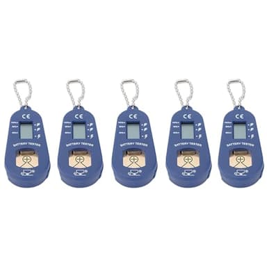 ISTOVO 5X Knopf Batterie Tester, SchlüSsel Bund Tasche, Tragbarer und Leichter Batterie Tester Zur ÜBerprüFung der Verbleibenden Batterie Leistung