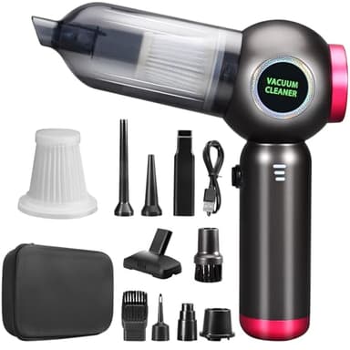 DEUKNICE Handstaubsauger, 22000Pa Handstaubsauger Akku, Autostaubsauger mit Bürstenloser Motor, Auto Kabellos Staubsauger für Büro Haus Küche, Schwarz Violett
