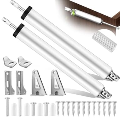 2 Türschließer Zimmertür mit Pneumatisch Dämpfung Automatischer Türschließer in Variabler Gangart und Frei Winkel Leise Alulegierung Türschliesser für Gartentor Metall Zimmertür Glastür (Silber)
