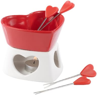 Rosenstein & Söhne Schokoladenfondue: Schokofondue in Herzform (Schoggifondue, Schoko-Fondue, Schokobrunnen)