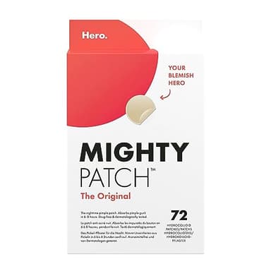 Mighty Patch Original Pickel-Patches von Hero Cosmetics, kleine Hydrokolloid-Pflaster zur Aknebehandlung, 72 Stück