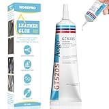 WOGOPRO Lederkleber Extra Stark, Professioneller Leder kleber, Transparenter, Wasserfester, Kleber für Leder perfekt zum Reparieren Aller Arten von Leder, Schuhen, Taschen, Sofa
