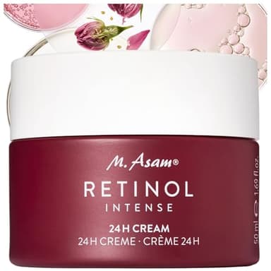 M. Asam RETINOL INTENSE 24h Cream (50ml) – pflegende Gesichtscreme für effektive Faltenglättung & gegen Anzeichen der Hautalterung, mit Retinol, Hyaluron & Sheabutter, vegane Anti-Aging Gesichtspflege