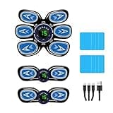 JOYTOUR EMS Trainingsgerät, Bauchmuskeltrainer Elektrisch, Sicher Effektiv Schneller Bauchtrainer, Ganzkörper EMS Bauchmuskeltrainer, 10 Stück Ersatzpads,6 Modi & 15 Intensitäten