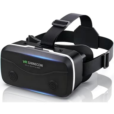 VR Brille Handy, Virtual Reality 3D Brille, Anti-Blaulicht, kompatibel mit iOS und Android 5,0-7,0 Zoll Smartphones (Black)