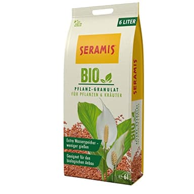 Seramis Bio-Pflanz-Granulat für Pflanzen und Kräuter, 6 l - Pflanzen Tongranulat, Pflanzenerde Ersatz zur Wasser- und Nährstoffspeicherung