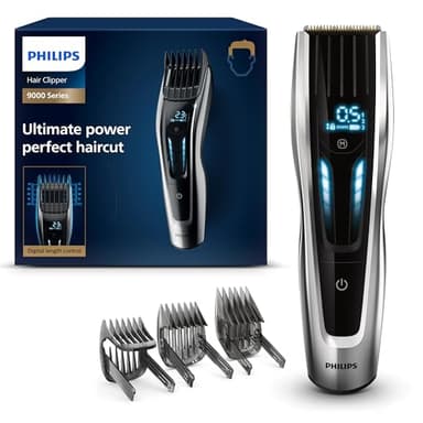 Philips Haarschneider Series 9000, digitale Touch-Steuerung, ultimative Leistung, Titanklingen, 400 Längeneinstellungen, 120 min kabelloser Betrieb, Modell HC9450/15