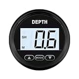 ELING 52 mm digitale Tiefenmesseranzeige mit Hintergrundbeleuchtung für Yachten Fischerboote mit Wandler