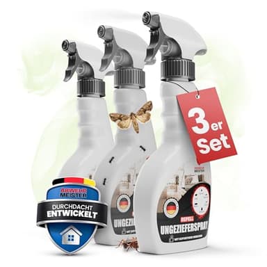 ABWEHR MEISTER NEUHEIT 3x Repell Ungezieferspray 500 ml, Effektives Insektenspray zur Vorbeugung für Fenster & Wohnung, Fliegenspray mit sofortigem Schutz (PT19)
