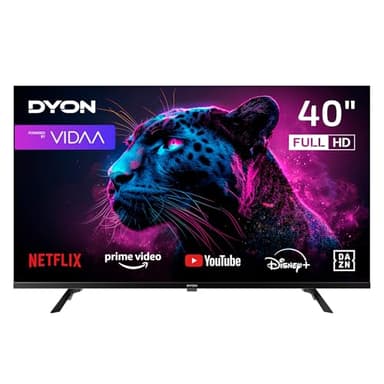 DYON Movie Smart 40 VX-2-40 Zoll (100 cm) Full-HD Smart TV mit HD Triple Tuner (DVB-C/-S2/-T2), App Store, Prime Video, Netflix, YouTube, DAZN, Disney+, waipu.tv, Hotelmodus
