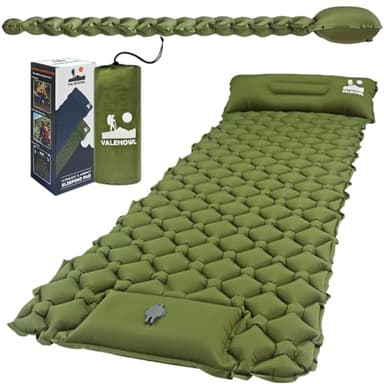 VALEHOWL 800g Ultraleichte Aufblasbare Isomatte für Camping – R-Wert 3,0 für 4 Jahreszeiten, Langlebige wasserdichte Luftmatratze für Rucksackreisen, Trekking, Outdoor