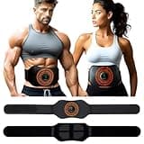LEMENG EMS Trainingsgerät,Bauchtrainer Elektrisch,EMS Bauchmuskeltrainer Bauchmuskeltrainer mit EMS Technologie,12 Modi & 20 Intensitäten, Zero Hard Homeful Übung