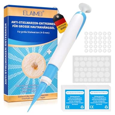 Stielwarzen Entferner Set– Stielwarzen selbst entfernen – Skin Tag Remover - Wirksam, Sicher & Einfach ohne Chemie für Hals, Achseln & Körper | Stilwarzenentferner | Stielwarzen entfernen