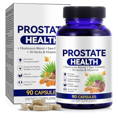 Prosta Komplex Kapseln für Männer - Mit Saw Palmetto 320mg, Kürbiskern, Brennnessel & Lycopin - Unterstützt Prostata-Gesundheit, Blasenfunktion & Harntrakt - 120 Vegane Kapseln (2 Monate)