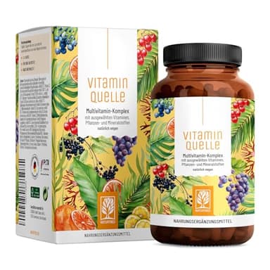 All in One Multivitamin & Mineralien Komplex - 35 wertvolle A-Z Vitamine und Mineralstoffe - Multi Vitamin Kapseln hochdosiert - Vegan und ohne unnötige Zusatzstoffe