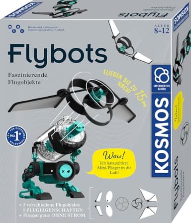 Kosmos 621339 Flybots, faszinierende Flugobjekte, Technik Physik Experimentierkasten für Kinder ab 8 Jahre