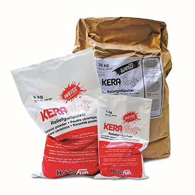 KERAflott Reliefgießpulver weiß 1 kg Sack weiß geruchlos