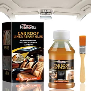 100ml Auto-Dachhimmel Kleber mit Bürste - Flüssigkleber für Schnelle Reparaturen und Dauerhafte Fixierung im Fahrzeuginnenraum