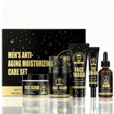 Männer Gesichtspflege Set – Geschenke für Männer – Weihnachtsgeschenke 5-teiliges Pflegeset – Mit Hyaluronsäure, Retinol und Glycerin – Anti-Aging und Feuchtigkeit