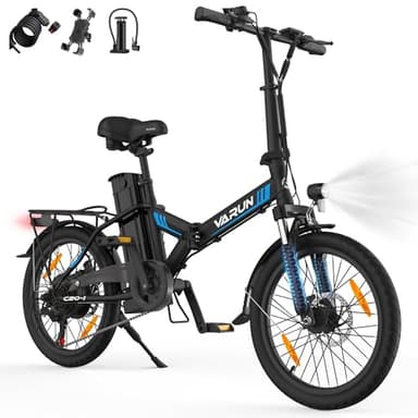 VARUN E Bike Herren Damen, 20" * 1.95"/20" * 4.0" E-Fatbike mit 48V 13Ah/7.8Ah Akku, bis zu 𝟕𝟎-𝟏𝟐𝟎𝐊𝐌, 250W Motor, E-Bike Klappbar mit LCD-Display, 7-Gangs, Pedelec City E-Bike mit 3 Fahrmodi