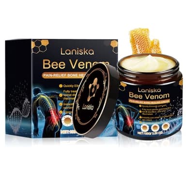 Bienengift Creme 100g,Natürliche Premium Salbe gegen Gelenk & Muskelschmerzen, Steifheit & Schwellungen,Schnelle Linderung für Nacken,Knie, Rücken, Mit Menthol & Kamille