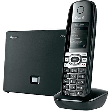 Gigaset C610 IP Hybrid-Dect-Schnurlostelefon, analog und VoIP (ALL-IP) pianoschwarz