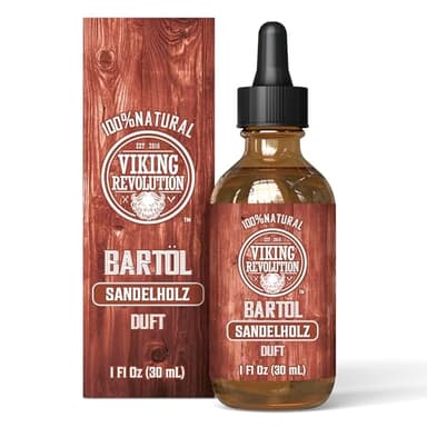 Viking Revolution - Bartöl - Macht Weich, Schützt und Stärkt - Natürliches Argan- und Jojobaöl - Bartöl Herren - Geschenke Für Männer - Sandelholz - 30 ml