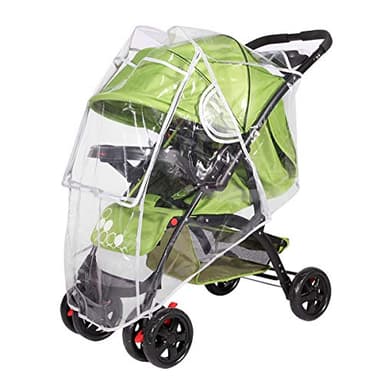 SONARIN Universal Regenschutz für Kinderwagen,Gute Luftzirkulation,Bequemes Kontakt-Fenster,einfache Montage an jedem Kinderwagen,Schadstofffrei