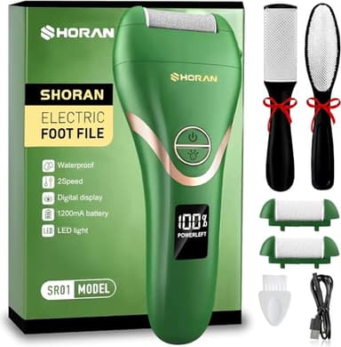 SHORAN Hornhautentferner Elektrisch Stark, Extreme Hornhaut Entfernen Fuß Wiederaufladbar, Profi Elektrischer Hornhautentferner Füße Foot Callus Remover für Fußpflege