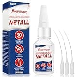 30g Sekundenkleber Metall, Transparenter Metallkleber, Metall Kleber Extra Stark Wasserfest Hitzebeständig zum Verkleben von Metallen aller Art
