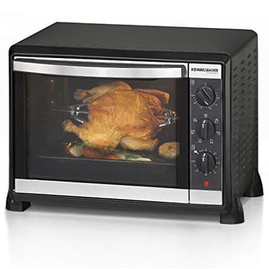 ROMMELSBACHER Back & Grill Ofen BG 1550-30 Liter Backraum, 7 Heizarten, Umluft, Drehspieß, Temperaturen von 80-230 °C, Doppelverglasung, Innenbeleuchtung, Zeitschaltuhr, 1550 W, schwarz