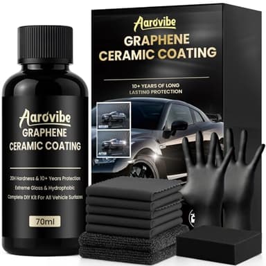 20H Graphen Nano Keramikversiegelung Auto Set (70ml), 10+ Jahre Schutz & Tiefenglanz, Superhydrophob & Kratzresistent, Ceramic Versiegelung Auto für langlebigen Lackschutz und Glanzrestauration